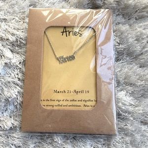 NEVER OPENED Aries Zodiac Silver Necklace